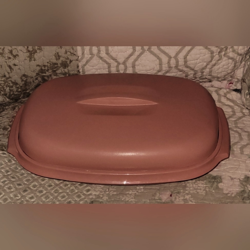 Vintage Tupperware Dusty Rose 3 Pc Micro Steamer with Meals in Minutes Recipes